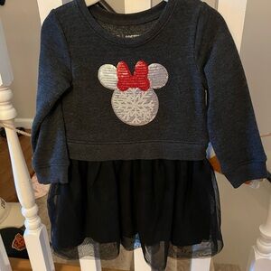 Jumping Beans Charcoal and Red Mouse Dress